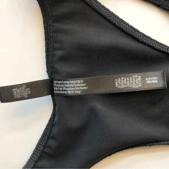 Victoria Secret Sport Dress Women’s S Black Open Mid Section Tank Tie Knot Front - Picture 10 of 11